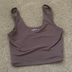 Abercrombie Soft taupe Crop tank Top